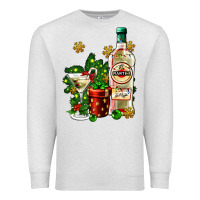 Oatmeal Heather cocrtail martini and gift and snow Premium Sweatshirt - AdoDesignShop