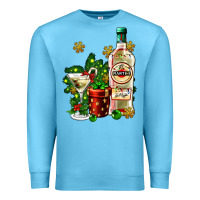 Ocean Blue cocrtail martini and gift and snow Premium Sweatshirt - AdoDesignShop