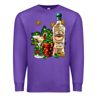 Purple cocrtail martini and gift and snow Premium Sweatshirt - AdoDesignShop