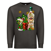 Smoke cocrtail martini and gift and snow Premium Sweatshirt - AdoDesignShop