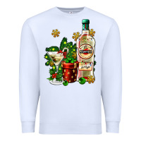 White cocrtail martini and gift and snow Premium Sweatshirt - AdoDesignShop