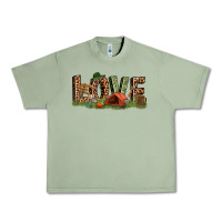 Oil Green love camping Urban Heavy Tee - texasbilliewilder