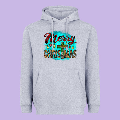 Merry Christmas Wood Slice Ornament Heavyweight Hoodie Designed By Jahusdesignshop