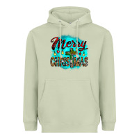 Matcha merry christmas wood slice ornament Heavyweight Hoodie - JahusDesignShop