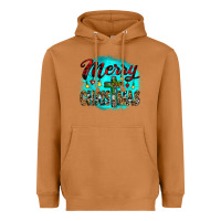 Meerkat merry christmas wood slice ornament Heavyweight Hoodie - JahusDesignShop