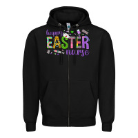 Black happy easter nurse Zipper Hoodie - Neo Western
