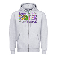 Heather Grey happy easter nurse Zipper Hoodie - Neo Western