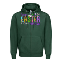 Sports Green happy easter nurse Zipper Hoodie - Neo Western