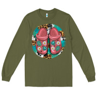 Army Green western crocin Long Sleeve Tee - texasbilliewilder
