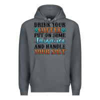 Rock drink your coffee put on some turquoise and handle Premium Hoodie - MaliasSmallBusiness