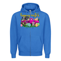 True Royal happy easter truck with farm animal Zipper Hoodie - Neo Western