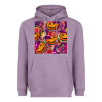 Lavender halloween witchy pumpkin seamless pattern Heavyweight Hoodie - BundleAndBundleShop