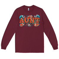 Burgundy aunt American football Long Sleeve Tee - Zillion Design Studio
