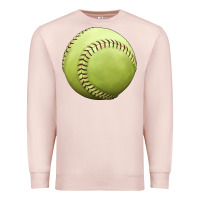 Pale Pink softball ball Premium Sweatshirt - JahusDesignShop