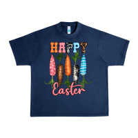 Navy Happy Easter Urban Heavy Tee - RanaPortraitStore