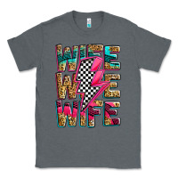 Charcoal Heather race wife wife wife lightningbolt Classic Tee - Zillion Design Studio