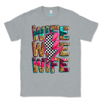 Heather Grey race wife wife wife lightningbolt Classic Tee - Zillion Design Studio
