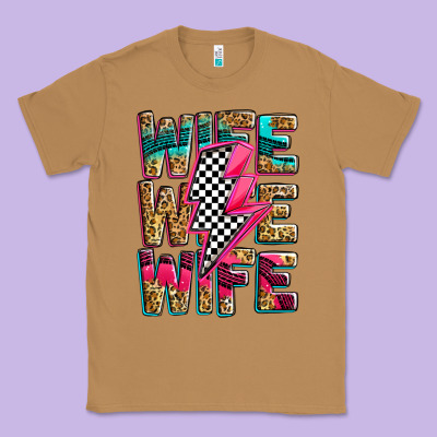 Race Wife Wife Wife Lightningbolt Classic Tee Designed By Zillion Design Studio