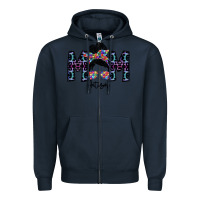 Navy mom autism Zipper Hoodie - SublimationCraftShop