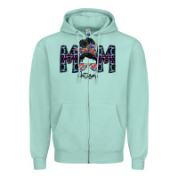 Seafoam mom autism Zipper Hoodie - SublimationCraftShop