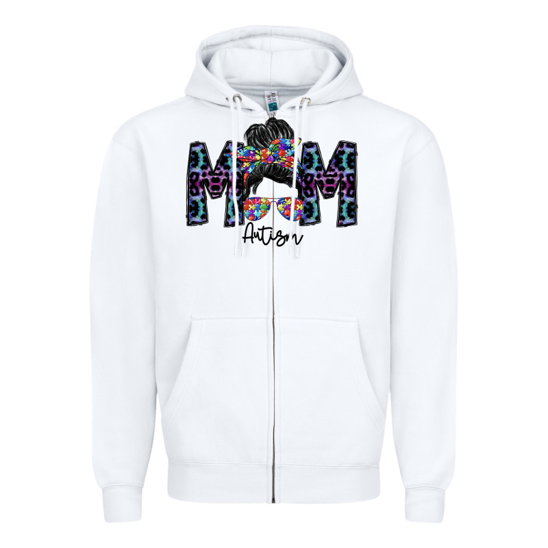 Mom Autism Zipper Hoodie by SublimationCraftShop | Teevron