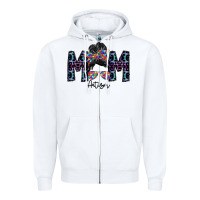 White mom autism Zipper Hoodie - SublimationCraftShop