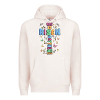 Pale Pink he is risen cross Premium Hoodie - MaliasSmallBusiness