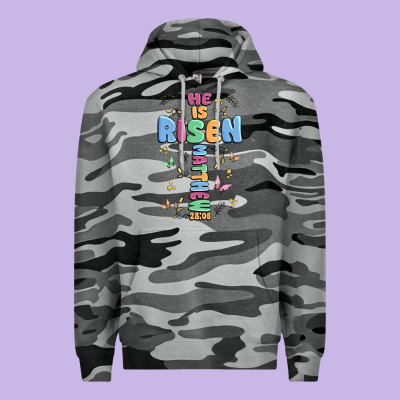 He Is Risen Cross Premium Hoodie Designed By Maliassmallbusiness