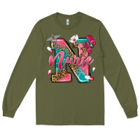 Army Green western nurse Long Sleeve Tee - texasbilliewilder