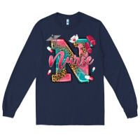 Navy western nurse Long Sleeve Tee - texasbilliewilder