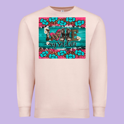 Armed Forces Day Love My Soldier Premium Sweatshirt Designed By Artiststas