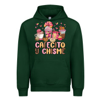 Forest Green cafecito y chisme Urban Hoodie - MaliasSmallBusiness