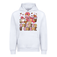 White cafecito y chisme Urban Hoodie - MaliasSmallBusiness