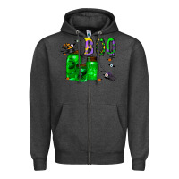 Charcoal Heather boo drink Zipper Hoodie - CowhideDigitalArt