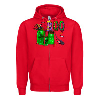 Red boo drink Zipper Hoodie - CowhideDigitalArt