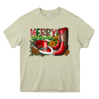 Mossy cowboy merry christmas Heavy Core Tee - CowhideDigitalArt