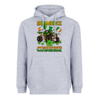 Heather Grey shamrocks crusher monster truck with shamrocks Heavyweight Hoodie - AdoDesignShop