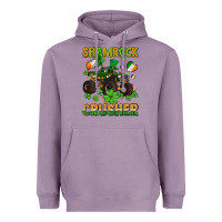 Lavender shamrocks crusher monster truck with shamrocks Heavyweight Hoodie - AdoDesignShop