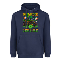 Navy shamrocks crusher monster truck with shamrocks Heavyweight Hoodie - AdoDesignShop