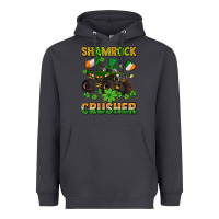 Smoke shamrocks crusher monster truck with shamrocks Heavyweight Hoodie - AdoDesignShop