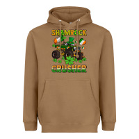 Toasted Coconut shamrocks crusher monster truck with shamrocks Heavyweight Hoodie - AdoDesignShop