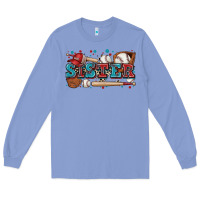 Colony Blue sister baseball Long Sleeve Tee - Zillion Design Studio