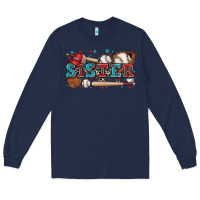 Navy sister baseball Long Sleeve Tee - Zillion Design Studio