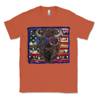Copper bison with american flag and glasses Classic Tee - RanaPortraitStore