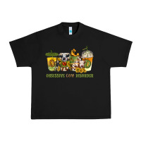Black Obsessive cow disorder coffee cups Urban Heavy Tee - texasbilliewilder