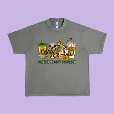 Obsessive Cow Disorder Coffee Cups Urban Heavy Tee Designed By Texasbilliewilder