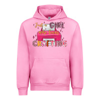 Fuchsia Pink just a girl who loves crafting Urban Hoodie - MaliasSmallBusiness