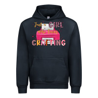 Navy just a girl who loves crafting Urban Hoodie - MaliasSmallBusiness