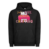 Pigment Black just a girl who loves crafting Urban Hoodie - MaliasSmallBusiness