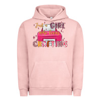 Pigment Salmon just a girl who loves crafting Urban Hoodie - MaliasSmallBusiness